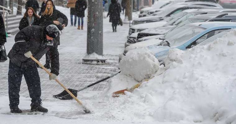 Мэр Красноярска Сергей Еремин вручил дворнику новые варежки